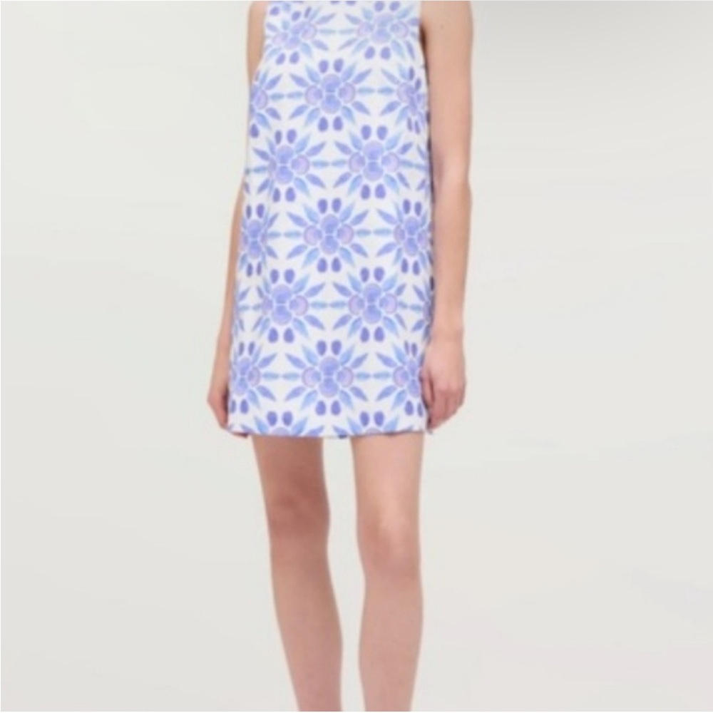 Hill House Charlie Dress in Blue Shell Mosaic - Picture 3 of 3